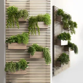 Indoor plant plant stand wood vase